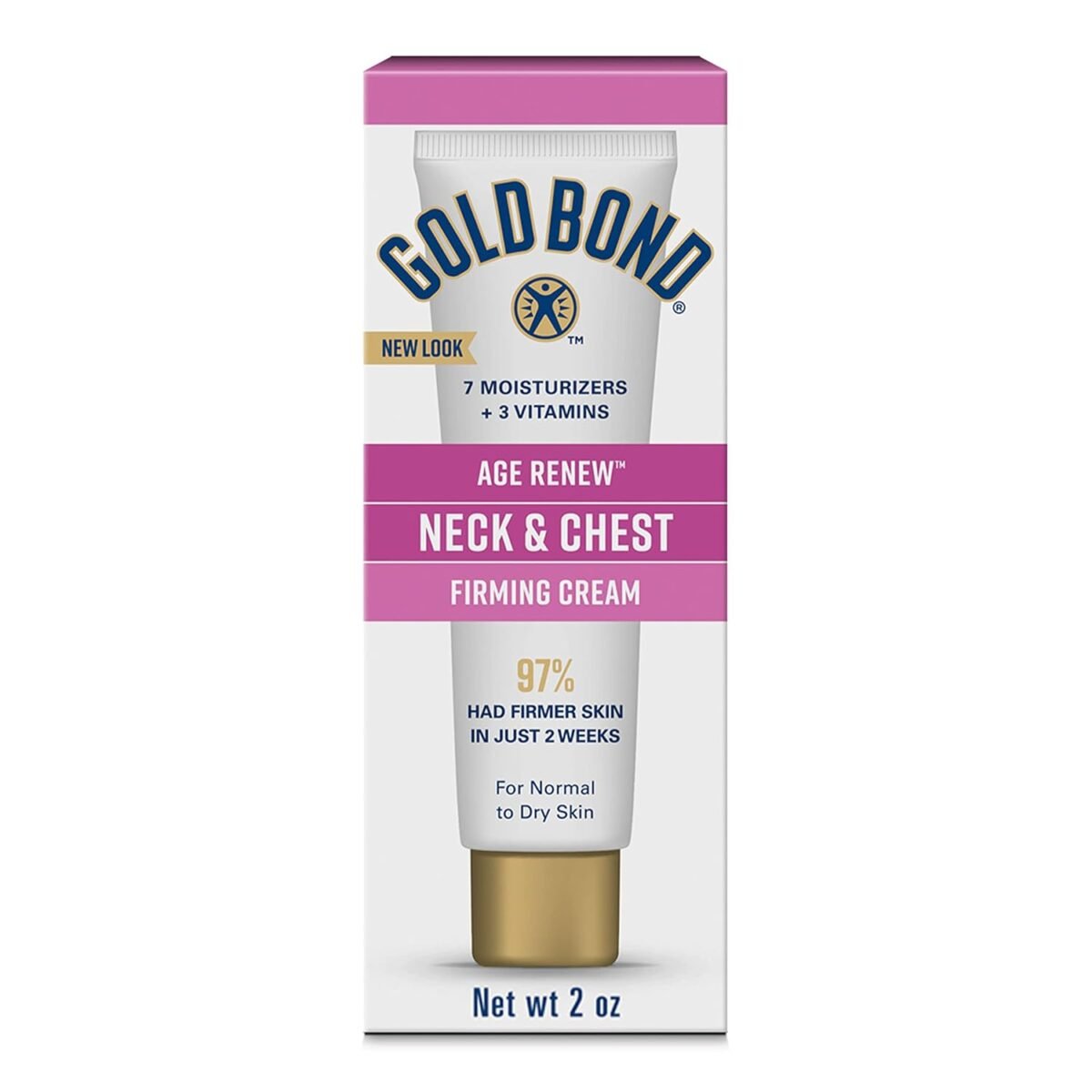 Gold Bond Age Renew Neck & Chest Firming Age Renew Cream, 2 oz., Clinically Tested Skin Firming Cream