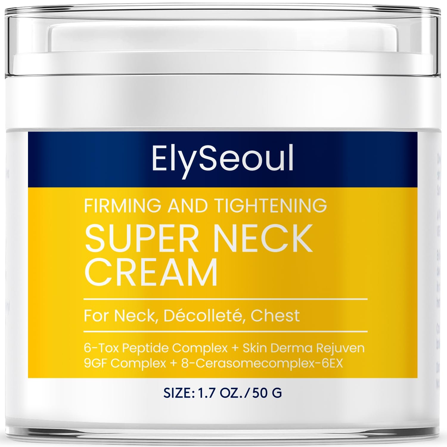 Korean Neck Cream for Firming & Tightening: Neck & Chest Anti-Aging Treatment for Crepey Sagging Skin & Wrinkles - Women & Men Turkey Neck Perfecting, 1.7 oz