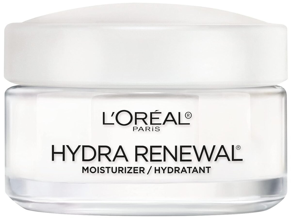 L'Oreal Paris Skincare Hydra-Renewal Face Moisturizer with Pro-Vitamin B5 for Dry Sensitive Skin, All-Day Hydration, 1.7 Oz