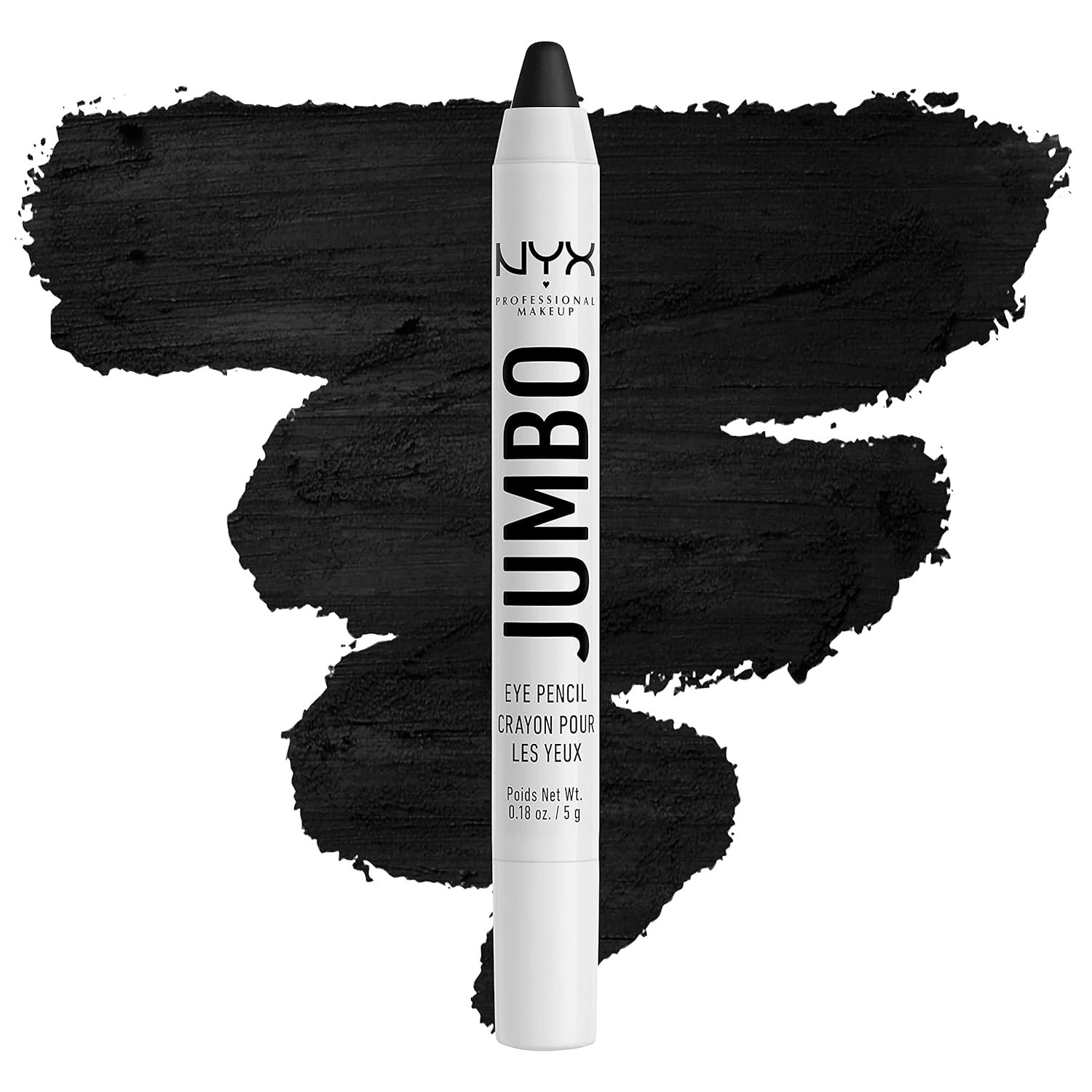 NYX PROFESSIONAL MAKEUP Jumbo Eye Pencil, Blendable Eyeshadow Stick & Eyeliner Pencil - Black Bean (Black)