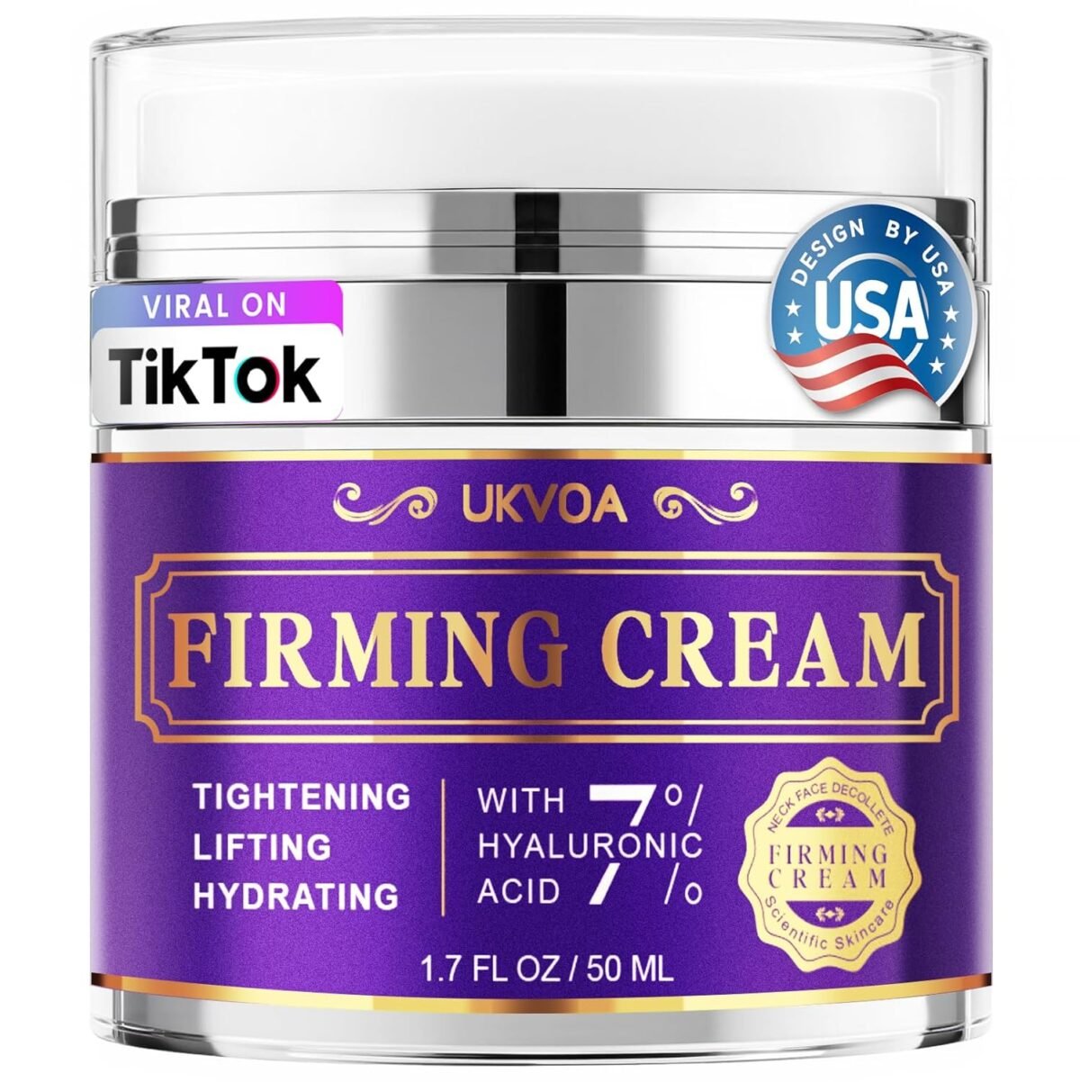 Neck Firming Cream, Anti-Aging Face Moisturizer for Women with Retinol, Collagen & Hyaluronic Acid, Tighten and Lift Neck Cream 1.7 Fl Oz