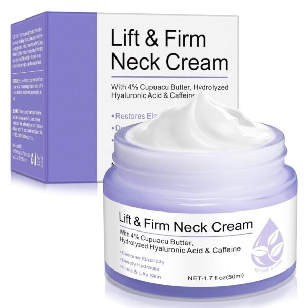 Neck Firming Cream - New Neck Cream - Neck Tightening Cream - Neck Firming Cream Tightening Lifting Sagging Skin - Tighten and Lift Neck Cream for Crepey Skin, Skin Care Moisturizer Face Cream