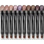 10PCS Eyeshadow Stick,Shimmer And Matte Brown Metallic Cream Eyeshadow Pencil Crayon with Smudge-proof & Waterproof,Eye Brightener Stick - Lilac Brown