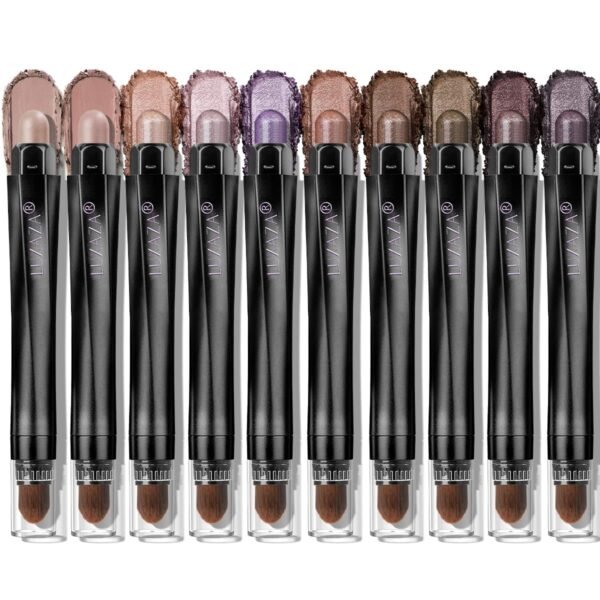 10PCS Eyeshadow Stick,Shimmer And Matte Brown Metallic Cream Eyeshadow Pencil Crayon with Smudge-proof & Waterproof,Eye Brightener Stick - Lilac Brown