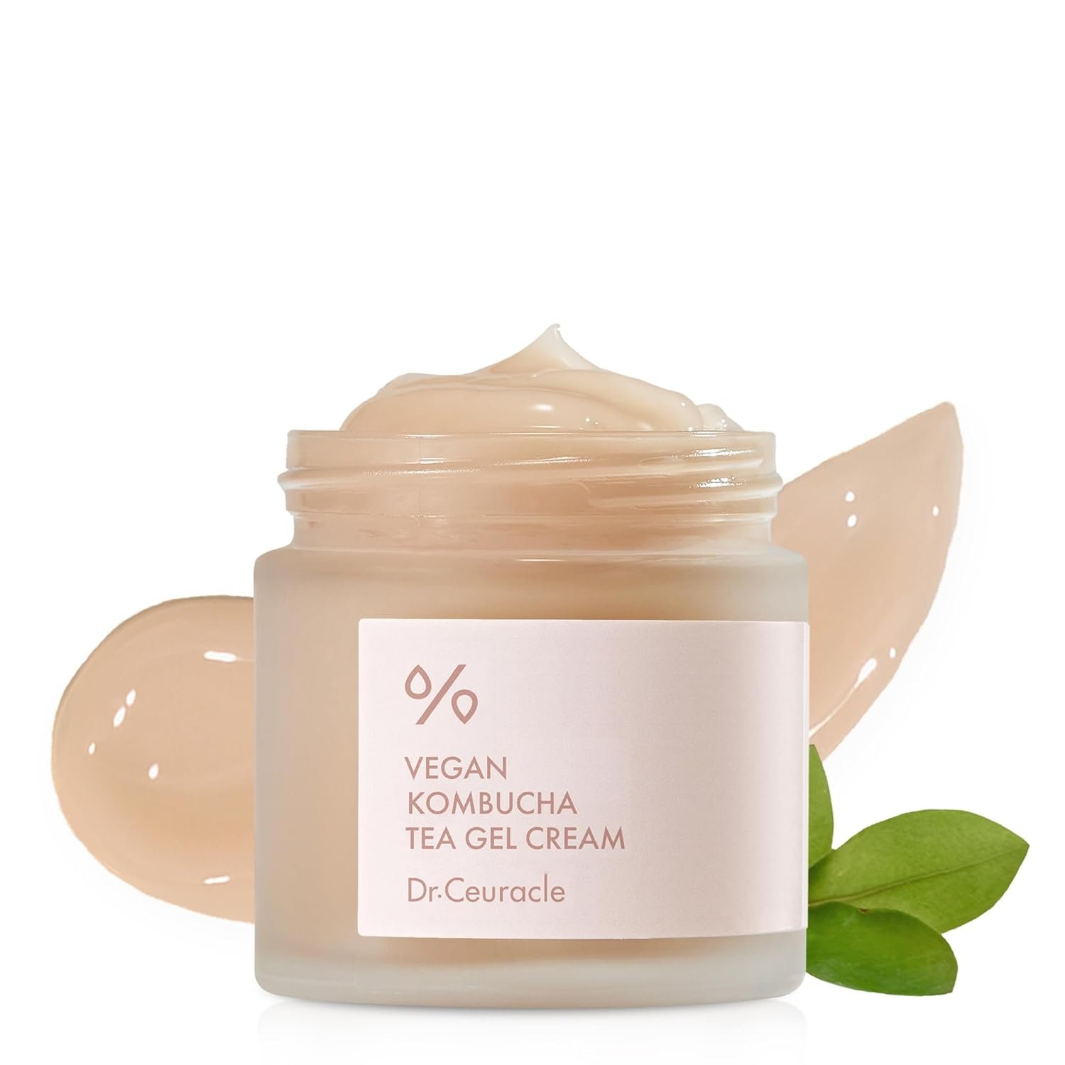 Dr.Ceuracle Vegan Kombucha Tea Gel Cream - Korean Skincare Lightweight Watery Hydrating Moisturizer with Kombucha Tea Extract, Sunflower Seed Oil (75g / 2.64 oz.)