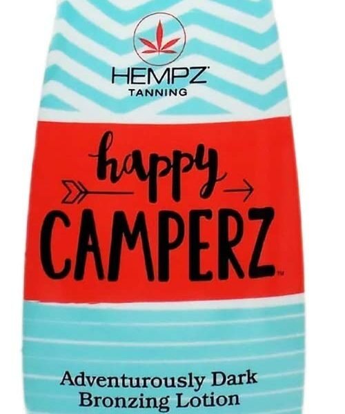 HEMPZ Happy Camperz Natural Bronzer - Herbal Moisturizing Self Tanning Lotion for Tanning Beds, Beach, Sun 8.5 Fl OZ