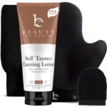 Self Tanning Bundle - Sunless Tanning Lotion Best Sellers with Self Tan Mitt, Exfoliating Glove and Face Tanner Mitt, Best Self Tanner for Face and Body Kit for Streak Free, Sunless Tan Results