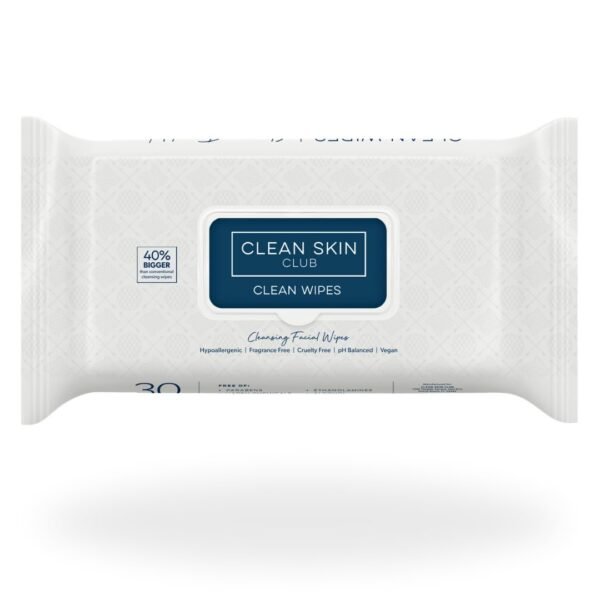 Clean Skin Club XL Premium Face Wipes, 40% Larger Than Normal Wipes, Extra Moist Makeup Removing Towelettes, 30 Count, Facial Cleansing Cloth, Fragrance Free, No Alcohol or Chemicals