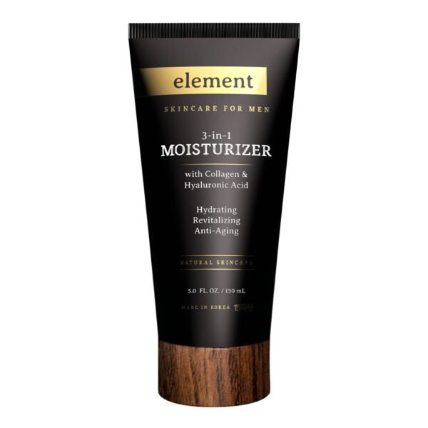 Element Collagen & Hyaluronic Acid Men's Facial Moisturizer - Dermatologist Tested, Hydrating, Reduces Wrinkles & Fine Lines, Anti-Aging, Cruelty-Free Korean Skincare, All Skin Types - 3.4 Fl oz