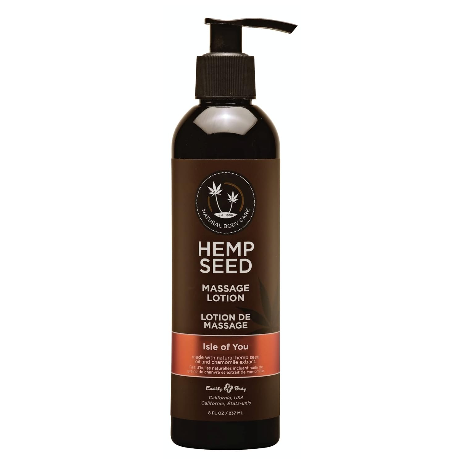 Hemp Seed Massage Lotion - 8 oz - Glides Easily on Skin, Absorbs Slowly & Deeply, Moisturizes, Leaves Skin Silky Soft - Vegan, Cruelty Free