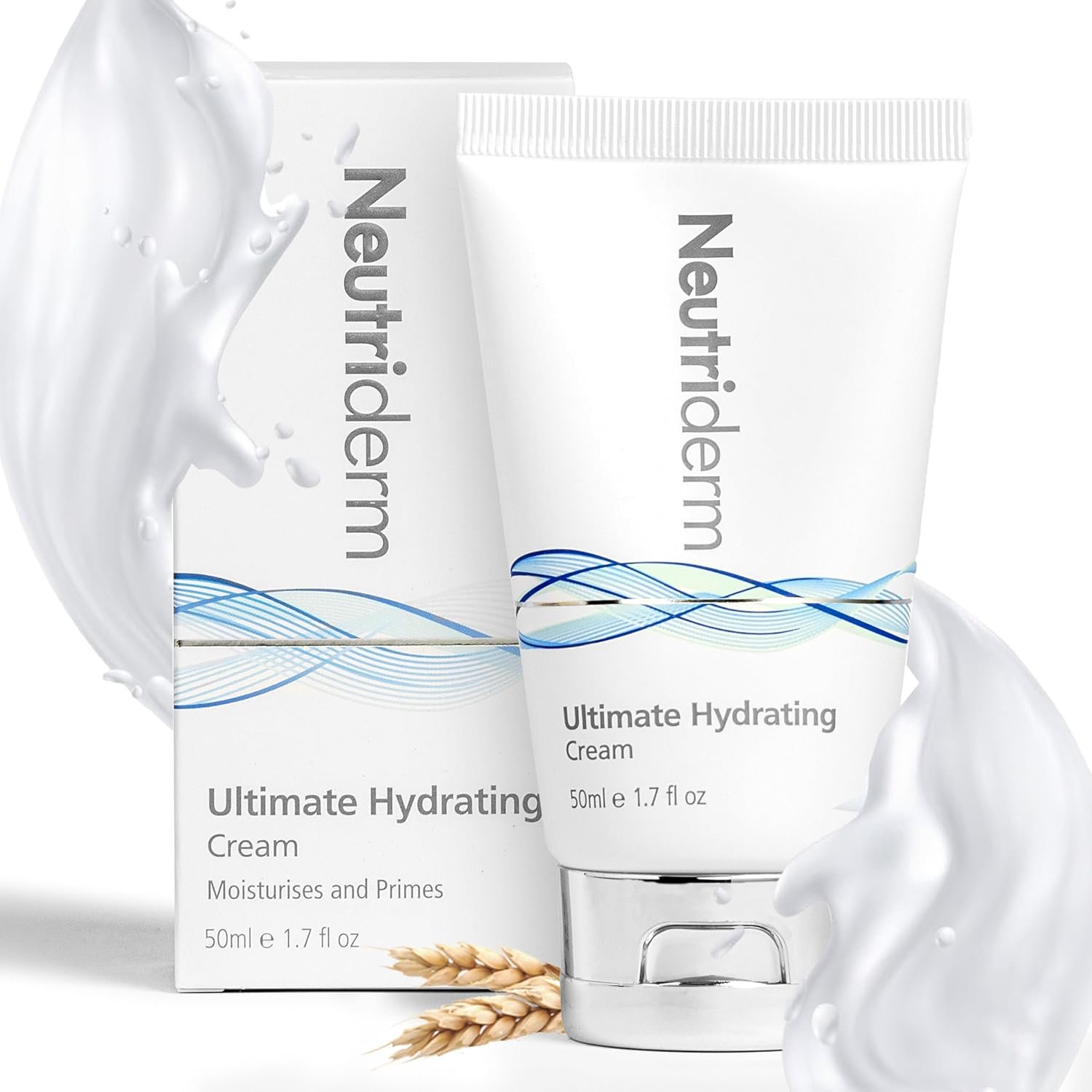 NEUTRIDERM Ultimate Hydrating Moisturizer Face Cream With Vitamin E, Rice & Wheat Protein – Hydrating & Anti-Aging Moisturizer for Sensitive, Dry Skin – Face Primer for Women & Men, 1.7 oz