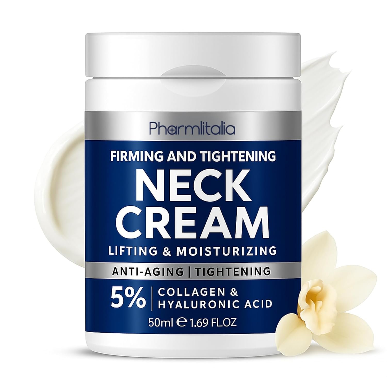 Neck Firming Cream Tightening Lifting Sagging Skin - Skin Tightening Cream for Face - Decollete & Chest, Under Chin Firming for Older Women - Neck Wrinkles Treatment with Collagen & Hyaluronic Acid