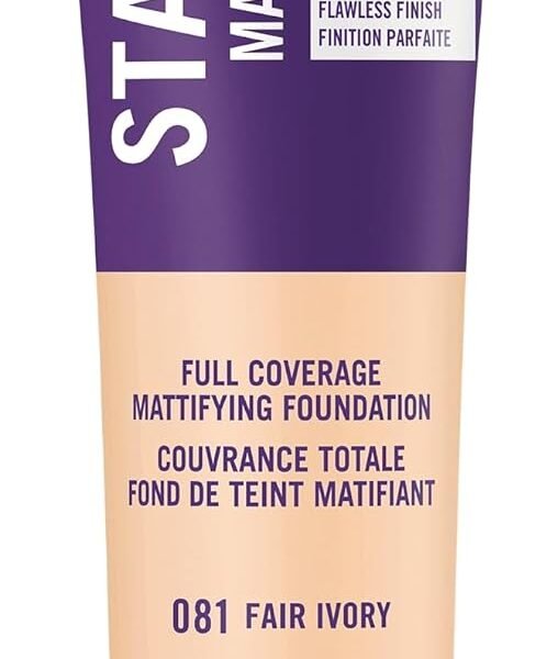 Rimmel London Stay Matte Liquid Mousse - 081 Fair Ivory - Foundation, Lightweight, Shine Control, Oil-Free, 1oz