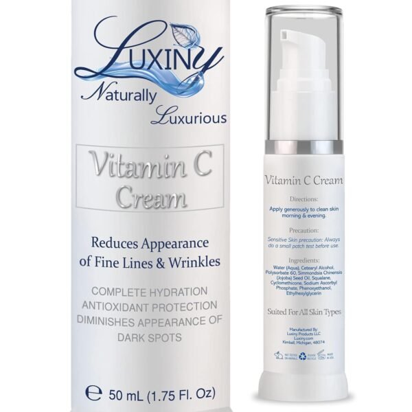 Vitamin C Moisturizer for Face & Neck, Wrinkle Defense Face Cream for Women Age Fighting Lotion, Jojoba Oil, Day/Night Cream Moisturizer, Reducing Hyperpigmentation plus Antioxidant Protection