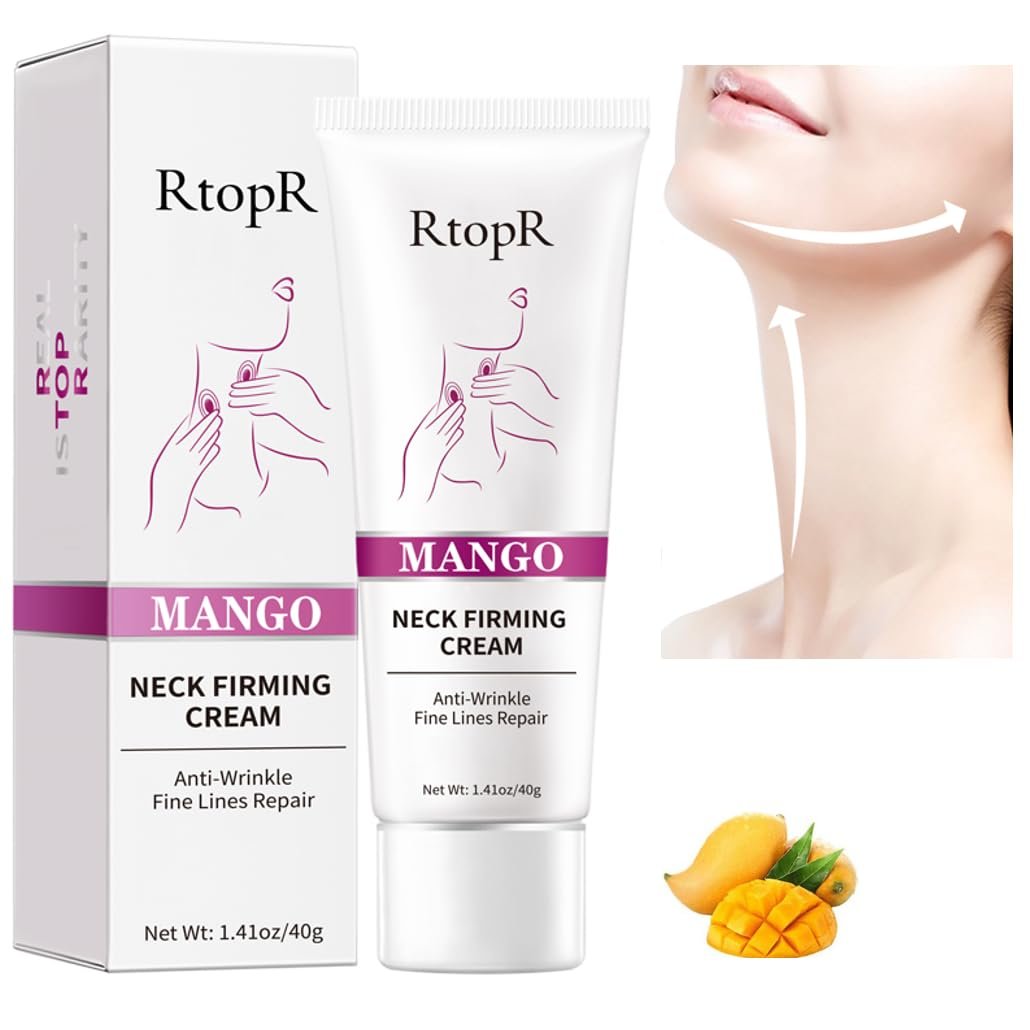 1 PCS Mango Neck Firming Cream, Skin Care Neck Cream for Women & Men, Moisturizing & Firming, Best Neck Wrinkle Cream For Deep Wrinkles