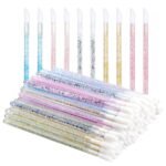 100PCS Glitter Crystal Lip Brush, Disposable Lip Brushes Lip Gloss Applicators Lipstick Gloss Wands Applicator Perfect Makeup Tool Kits (Multi-colored)