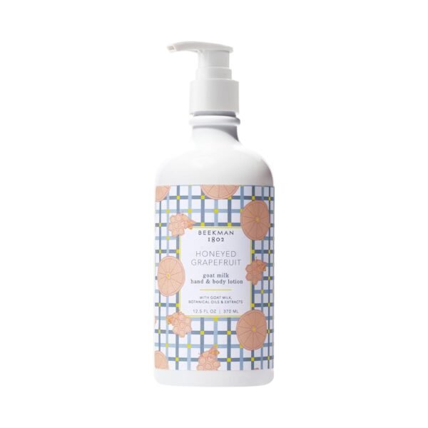 Beekman 1802 Goat Milk Body Lotion, Honeyed Grapefruit - Scented - 12.5 oz - Moisturizing with Shea Butter - for Sensitive Skin - Cruelty Free - Packaging May Vary - Pump Included, Ready for Use