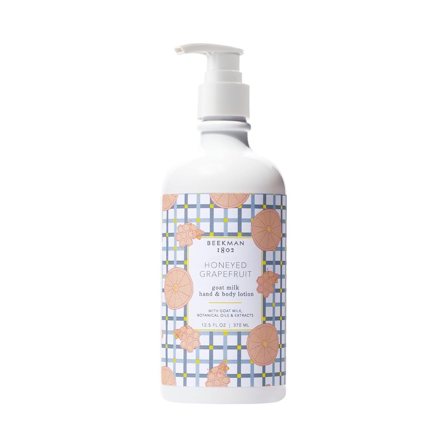 Beekman 1802 Goat Milk Body Lotion, Honeyed Grapefruit - Scented - 12.5 oz - Moisturizing with Shea Butter - for Sensitive Skin - Cruelty Free - Packaging May Vary - Pump Included, Ready for Use