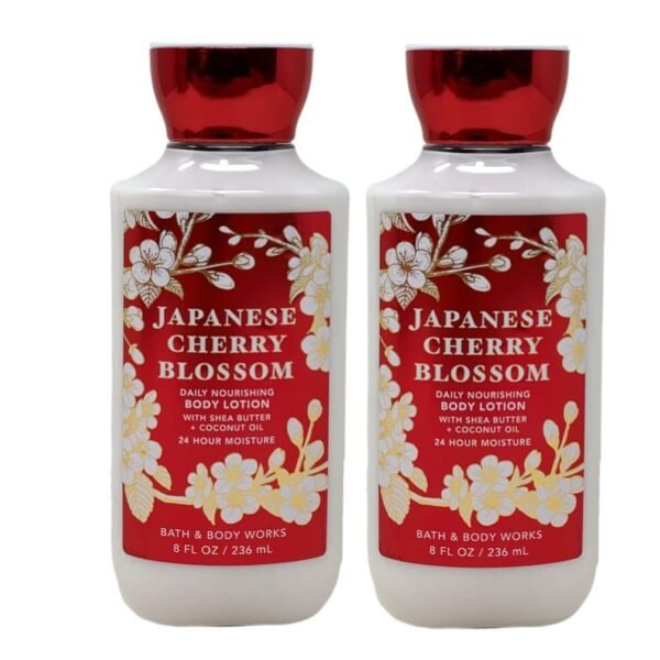 Body Works 2 Pack Japanese Cherry Blossom Super Smooth Body Lotion 8 Oz.