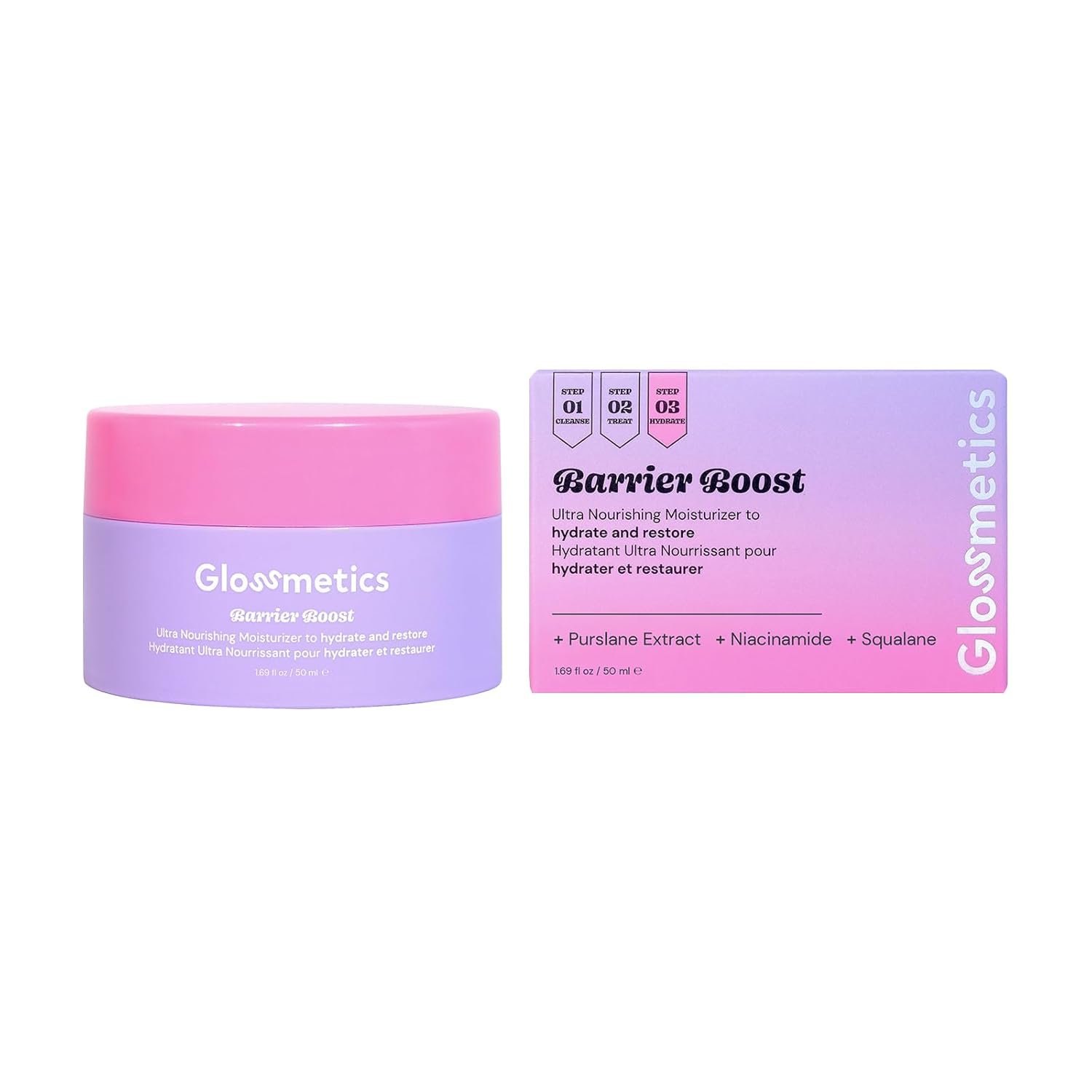Glossmetics Barrier Boost. Ultra Nourishing Daily Moisturizer Face Cream. Non Comedogenic Face Moisturizer. Hydrating Skin Barrier Repair Moisturizing Cream. Vegan, Cruelty-Free - 50ml