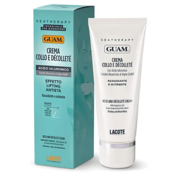 Guam SeaTherapy Neck Firming Cream and Cleavage with Hyaluronic Acid and Seaweed | Anti Aging Neck Cream | Neck and Chest firming cream - Skin Repair Neck Wrinkle Cream - 75 ML Beauty