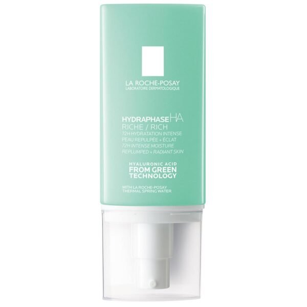La Roche-Posay Hydraphase HA Rich, Hyaluronic Acid Face Moisturizer for Dry Skin with 72HR Hydration, Oil Free & Non-Comedogenic, 50 ML , 1.69 fl. oz.