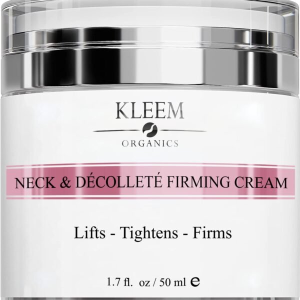 Neck Firming Cream with Peptides & Retinol - Anti Aging Skin Tightening Cream to Reduce Wrinkles, Neck Lines, Age Spots & Sagging Skin - Natural Firming Neck Cream for Smooth & Youthful Skin - 1.7 oz