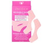 Pacifica Beauty Reusable Lip Line Mask, Skincare, Silicone Mask, For Fine Lines and Wrinkles, Lift and Firm, Pair with Serum, Storage Tin Included, Skin Care, Face Masks Skincare, Vegan, 2 Pieces