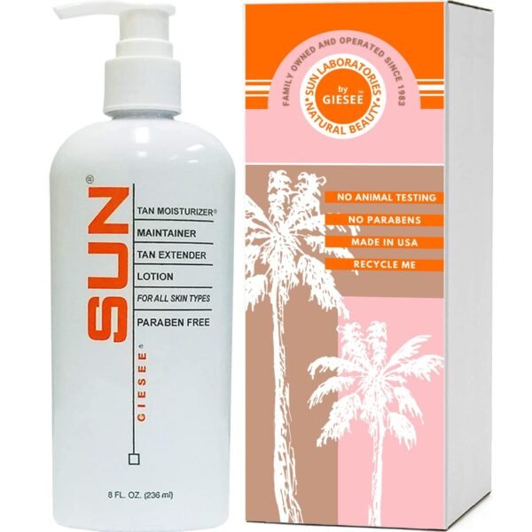 Sun Laboratories By Giesee - Tan Maintainer, 8 oz. Self Tanner Lotion for Natural Sun Tan, Suntan Lotion, Sun Tanning Lotion with Tan Intensifier, Tan Extender, After Sun Moisturizer