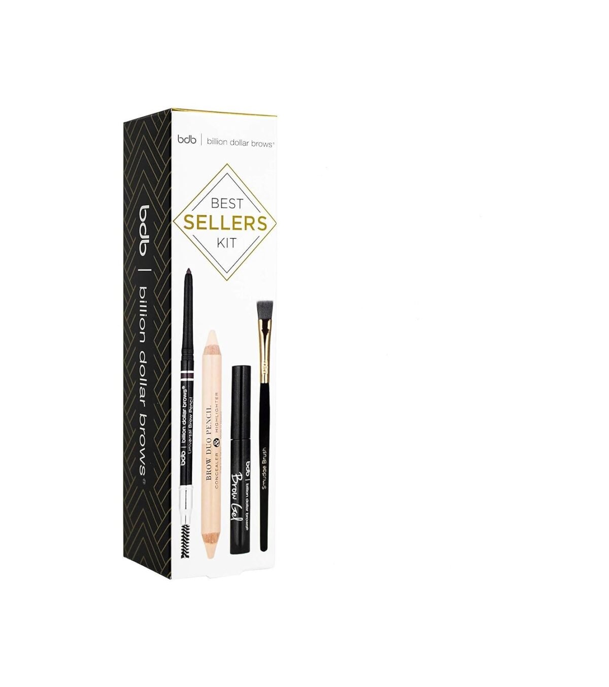 Billion Dollar Brows Best Sellers Kit, Includes Universal Brow Pencil, Brow Duo Pencil, Brow Gel and Smudge Brush for Perfectly Defined Brows