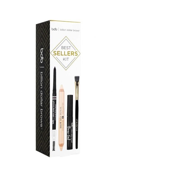 Billion Dollar Brows Best Sellers Kit, Includes Universal Brow Pencil, Brow Duo Pencil, Brow Gel and Smudge Brush for Perfectly Defined Brows